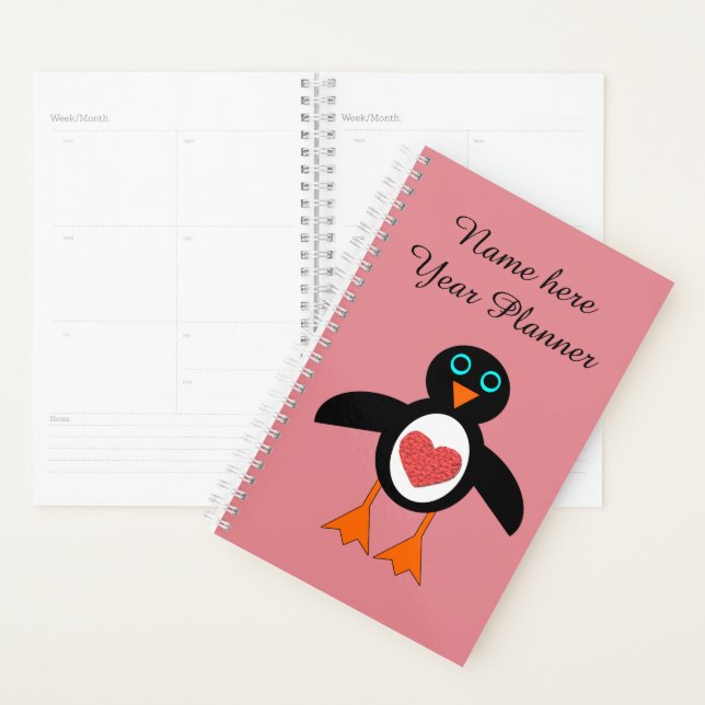Niedliche Liebe Herzpinguin Planer (Anzeige)