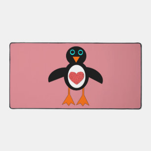 Niedliche Liebe Herzpinguin Schreibtischunterlage