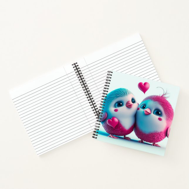 Niedliche Liebe Herzstück Valentine Inspiriert Art Notizbuch (Innenseite)