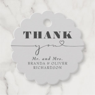 Niedliche Liebe Herztext Hochzeit Vielen Dank Geschenkanhänger