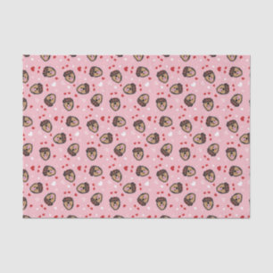 Niedliche Liebe Hund rosa Seidenpapier