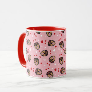 Niedliche Liebe Hund rosa Tasse