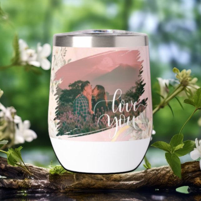Niedliche Liebe Ihr Foto für ein paar rosa Blüten (Von Creator hochgeladen)