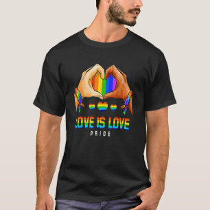 Niedliche Liebe ist Liebe lgbqt Pride Rainbow Retr T-Shirt