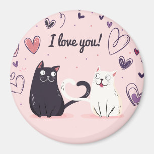 Niedliche Liebe Katzen Magnet