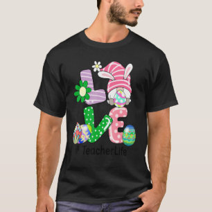 Niedliche Liebe Lehrer Leben Osterfest Ei Jagen Ba T-Shirt
