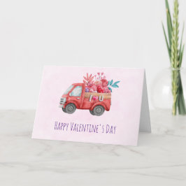Niedliche Liebe LKW LKW Lkw Lkw Lkw Lkws und Blume Karte