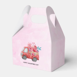 Niedliche Liebe LKW mit Herzkargo Wasserfarbe Geschenkschachtel