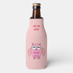Niedliche Liebe Meldung Owl Custom Bottle Cooler Flaschenkühler