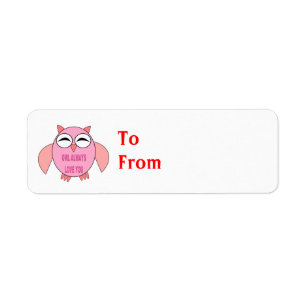 Niedliche Liebe-Message-Owl Benutzerdefinierte akt