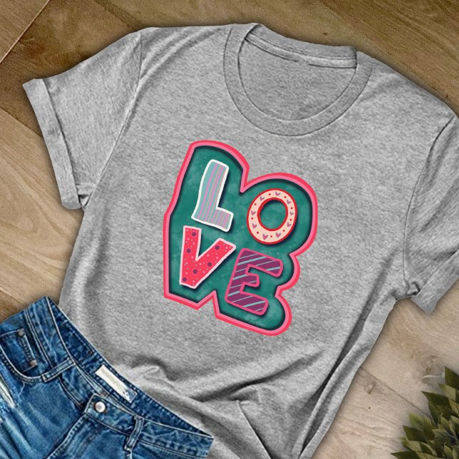 Niedliche Liebe Moderne rosa Inspirivity T - Shirt (Von Creator hochgeladen)