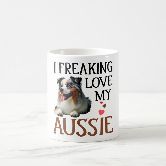 Niedliche Liebe My Aussie Dog Kaffeetasse (Mittel)
