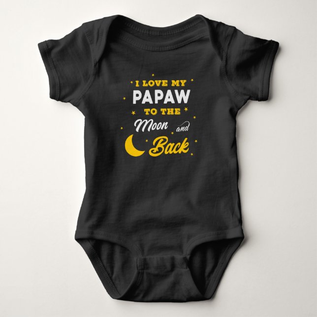 niedliche Liebe Papaw Worart unisex Baby Strampler (Vorderseite)