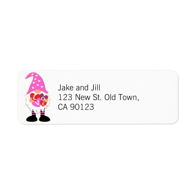 Niedliche LIEBE Rosa Herz Valentine Gnome (Vorne)
