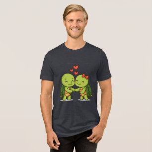 Niedliche Liebe Schildkröten   Adortable Cartoon C Tri-Blend Shirt