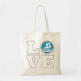 Niedliche LIEBE Schwimmen und Tauchen Tragetasche