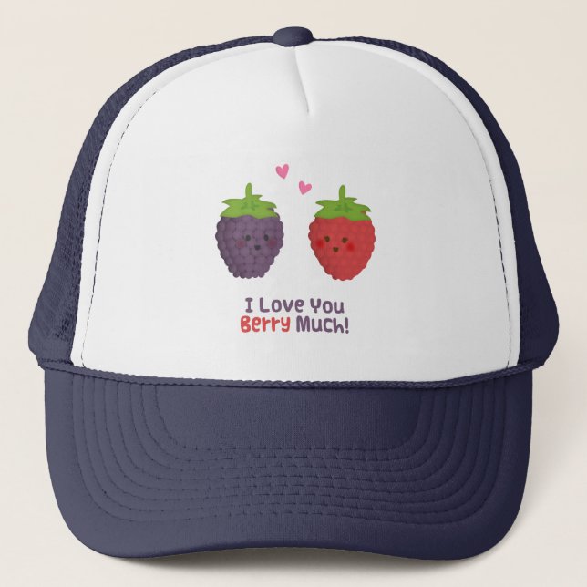 Niedliche Liebe Sie Berry Much Pub Spaß Truckerkappe (Vorderseite)