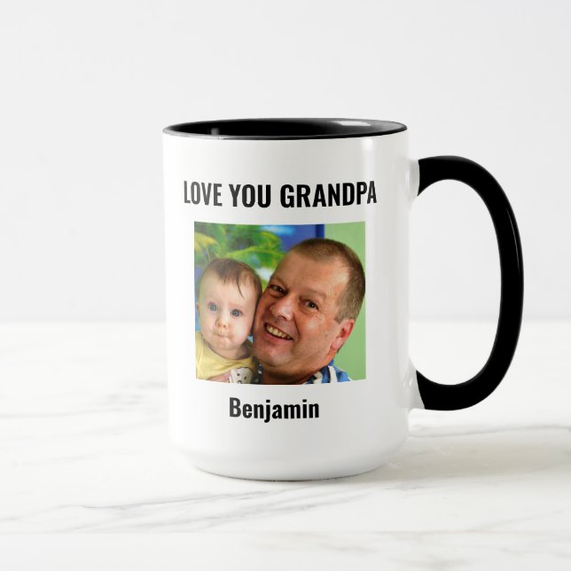 Niedliche Liebe Sie Opa Ernährung Fakten Foto Tasse (Rechts)