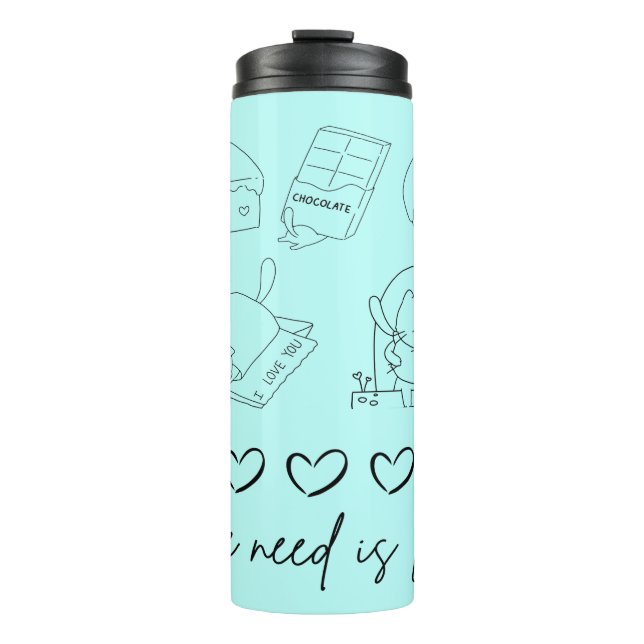 niedliche Liebe Thermosbecher (Vorderseite)
