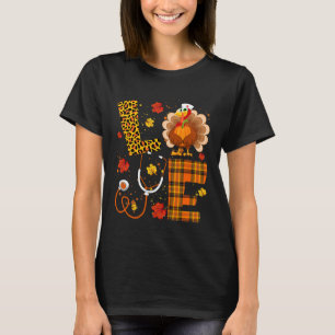 Niedliche Liebe Türkei Stethoskop Er Nurse Life Th T-Shirt