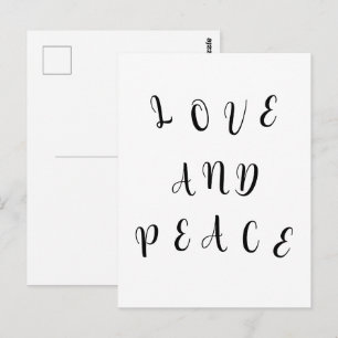 Niedliche Liebe und Frieden Postkarte