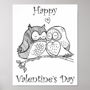 Niedliche Liebe Vogelkugel - Romantik Art. 1/3 Poster