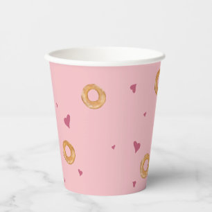 Niedliche LIEBE Weiches Rosa Pappbecher