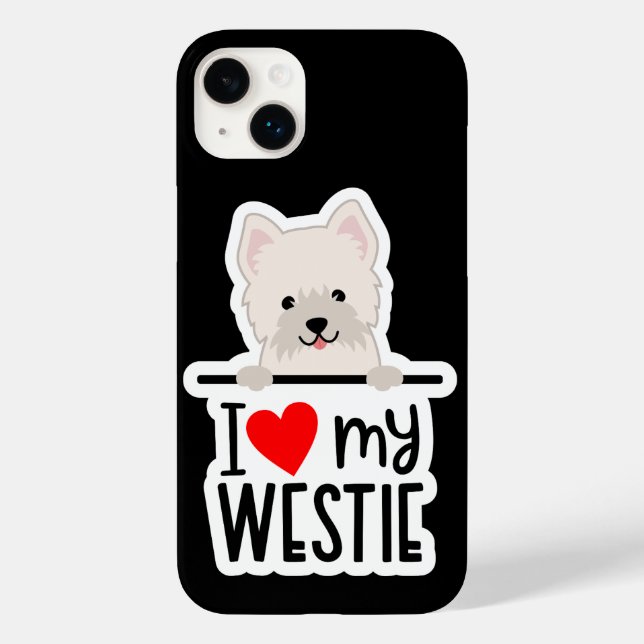 Niedliche Liebe Westie Case-Mate iPhone Fall 14 Plus Hülle (Rückseite)