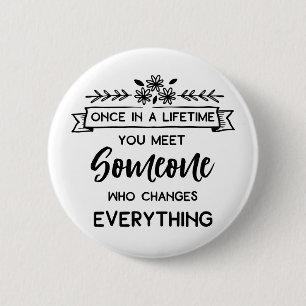 Niedliche Liebe Zitat Hochzeit Verlobung Braut Button