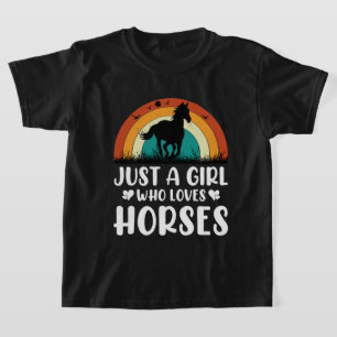 Niedliche Lieben pferden Wortkunst T-Shirt