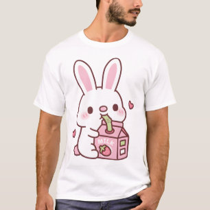 Niedliche Lieben Weißes Sonnenlicht trinken Erdbee T-Shirt