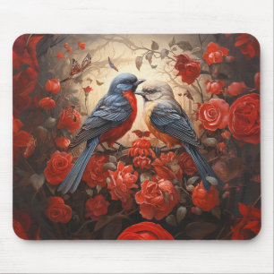 Niedliche Liebesvögel Mousepad