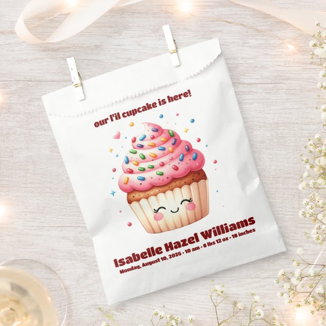 Niedliche L'il Cupcake Candy Sprinkles Kinderdusch Geschenktütchen (Ausgeschnitten)