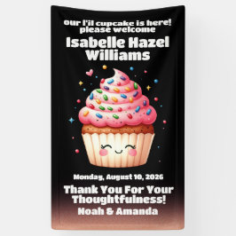Niedliche L'il Cupcake Sprinkles Baby Dusche Willk Banner