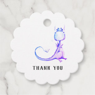 * Niedliche Lila Blue Dragon Baby Dusche Vielen Da Geschenkanhänger