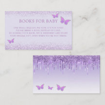 Niedliche Lila Butterfly-Babyduschbücher für Kinde
