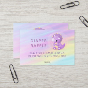 Niedliche Lila Dinosaur Babydusche Windelwanne Bu Visitenkarte