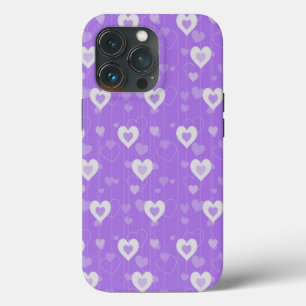 Niedliche Lila Herzen Case-Mate iPhone Hülle