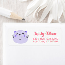 Niedliche Lila Katze | Babydusche