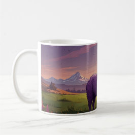 niedliche lila Lama-Babykaffee-Tasse Kaffeetasse