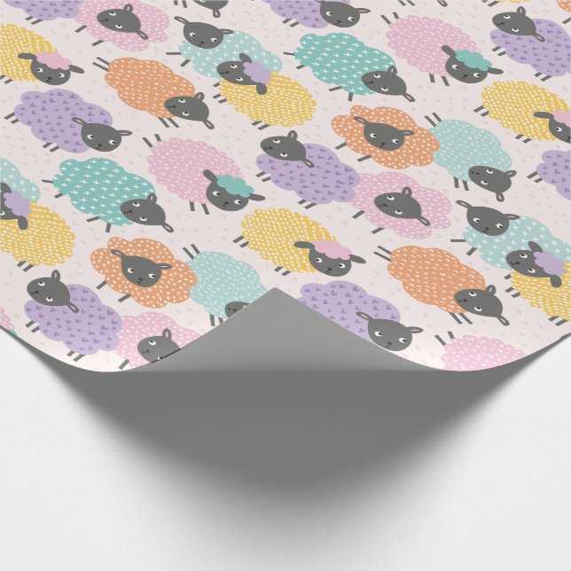 Niedliche Lila-Lila-Lila Geschenkpapier (Ecke)