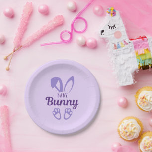 Niedliche Lila OsterBaby Bunny Rabbit Ohren Baby Pappteller