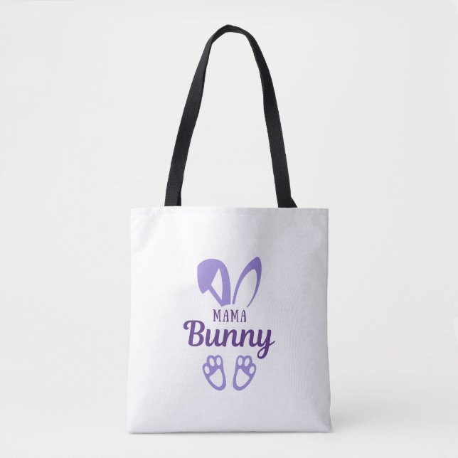 Niedliche Lila Ostermama Bunny Rabbit Ohren Mutter Tasche (Vorderseite)