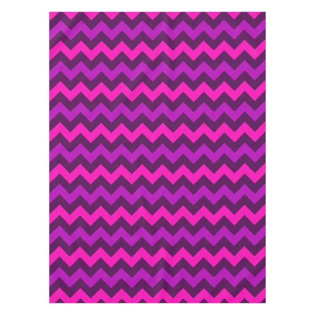 Niedliche, Lila Pink Chevrons Kleine Tablette Tischdecke (Vorderseite)