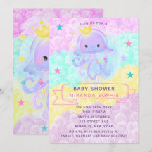 Niedliche Lila Princess Jellyfish Girl Babydusche
