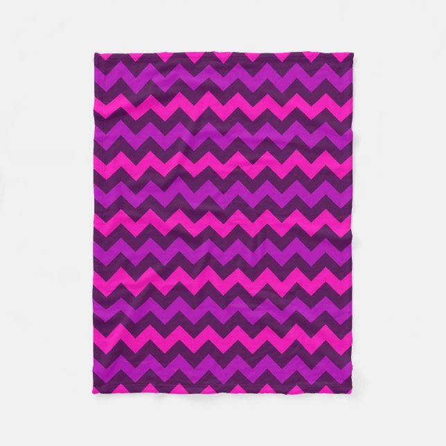 Niedliche Lila Rosa Chevrons Kleines Fleece Blanke (Vorderseite)
