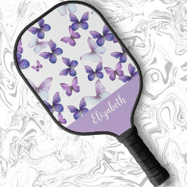 Niedliche lila Schmetterlinge erstellen Ihren eige Pickleball Schläger