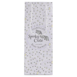 Niedliche Lila Spooky Niedliche Oktoberdusche Geschenktüte Für Weinflaschen