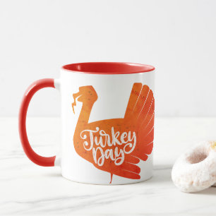Niedliche Lila Türkei Form mit Text Typografy Tass Tasse