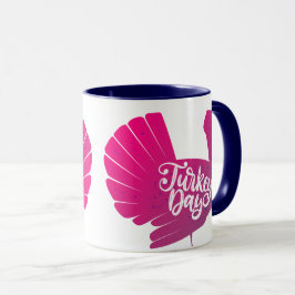 Niedliche Lila Türkei Form mit Texttypografie Tasse